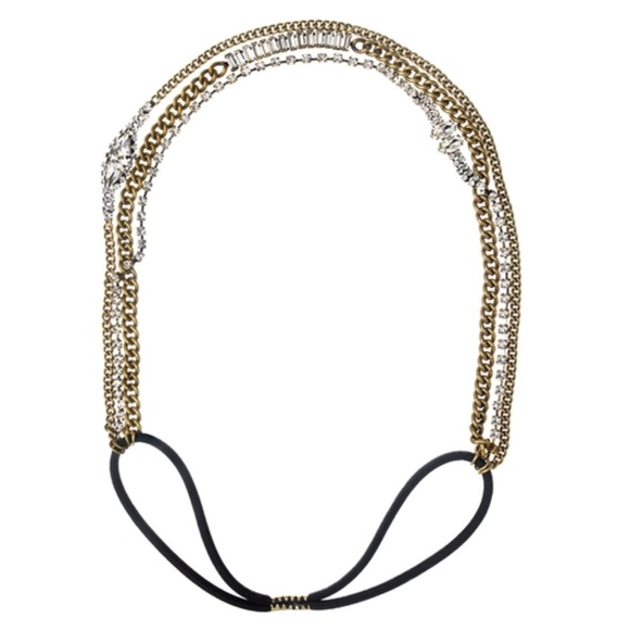 Chloe and Isabel Crystal + Chain Strands Stretch Headband main image 2